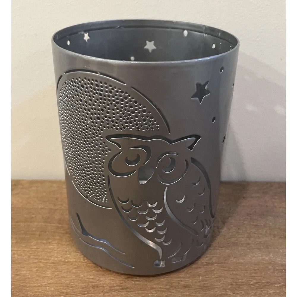 Better Homes & Gardens Silver Owl Candle Sleeve +‎ 2 Owl Candles Set Fall Decor